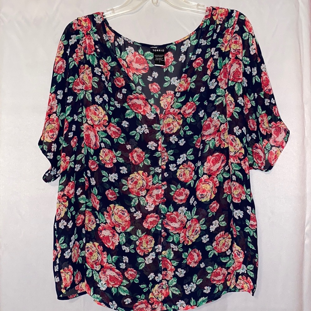 Torrid Floral Blouse